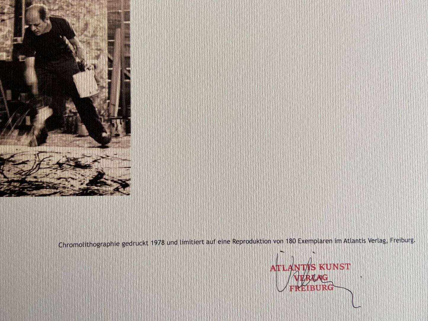Jackson Pollock Lithograph Coa Signed Numbered