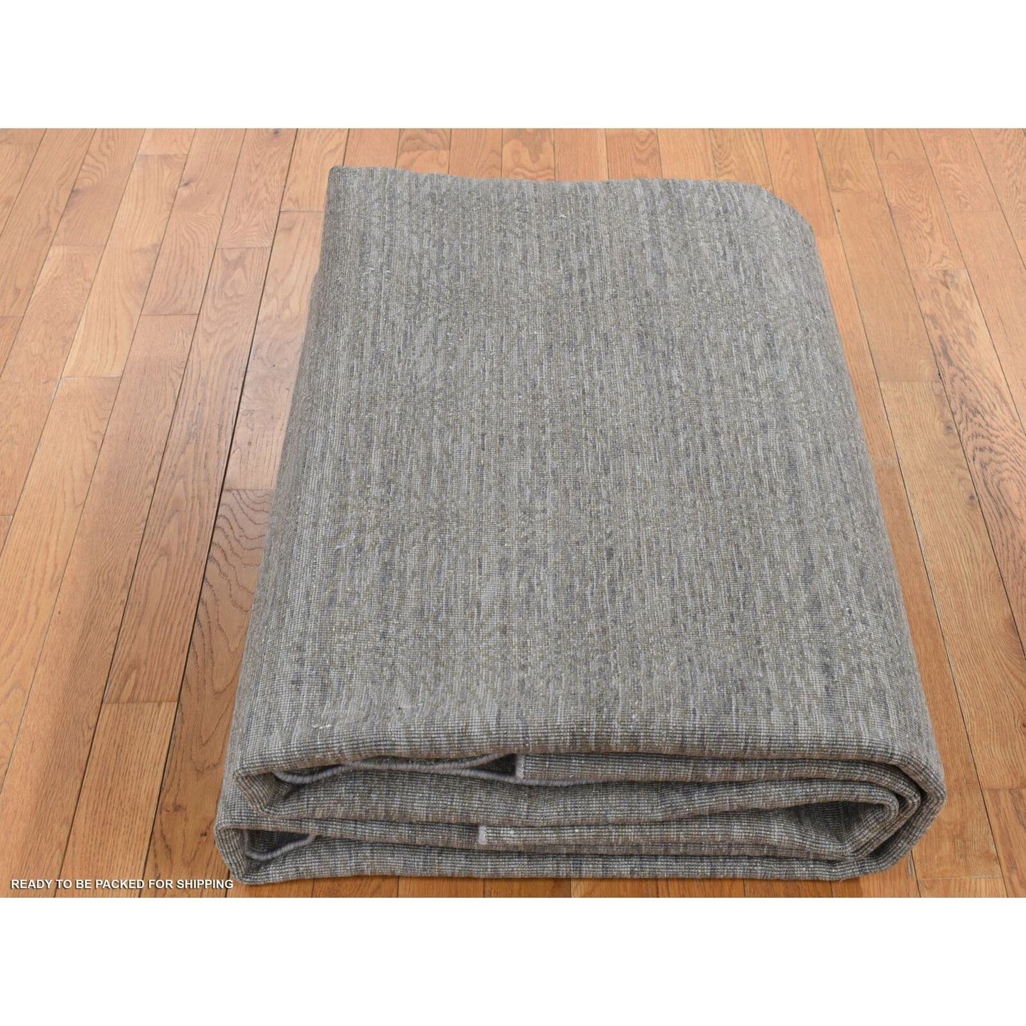 9'X12' Green Tone On Tone Leaf Design Silk With Wool Hand Knotted Rug