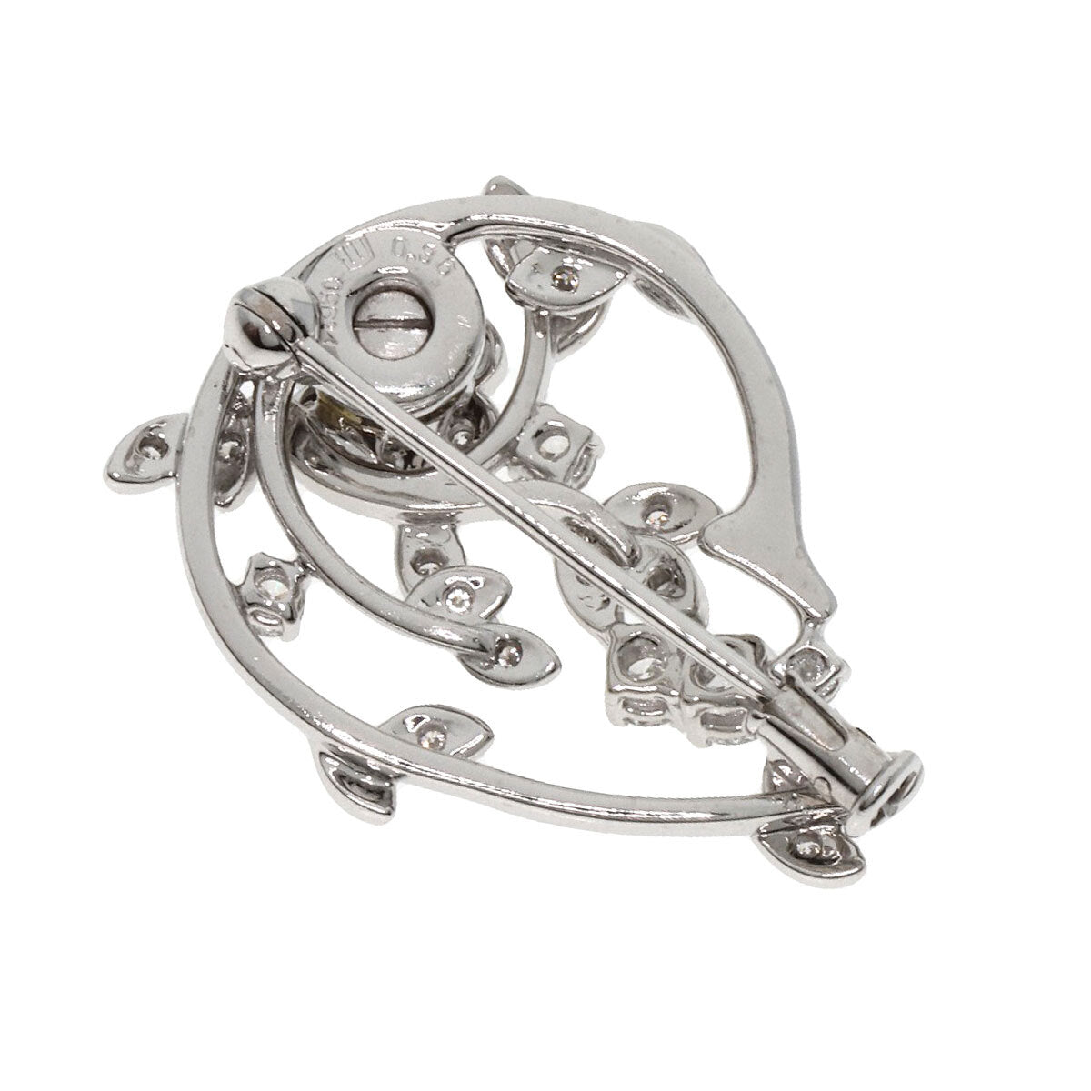 Waltham Brooch Swing Diamond Platinum Pt950