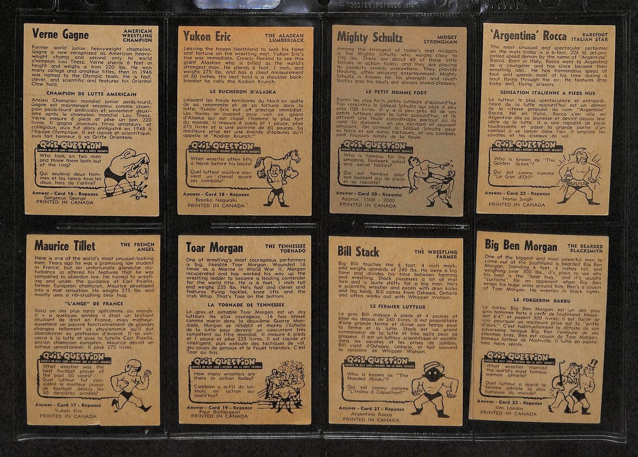 1954-55 Parkhurst Wrestling Complete Set (75)
