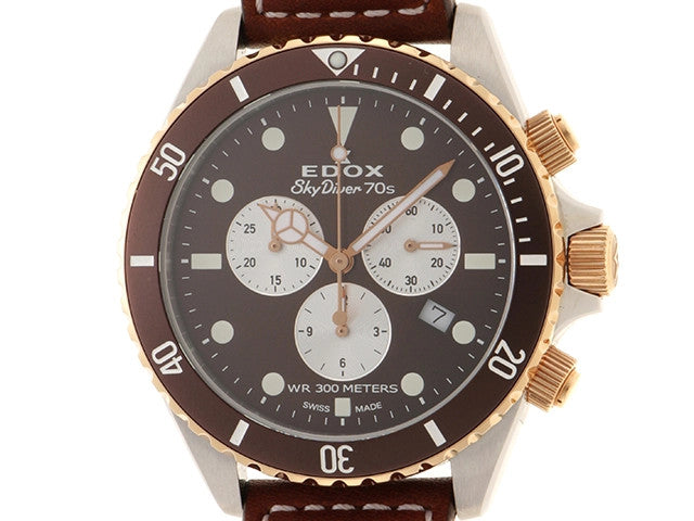 Edox Edox Skydiver Chronograph 10238 Brown Color
