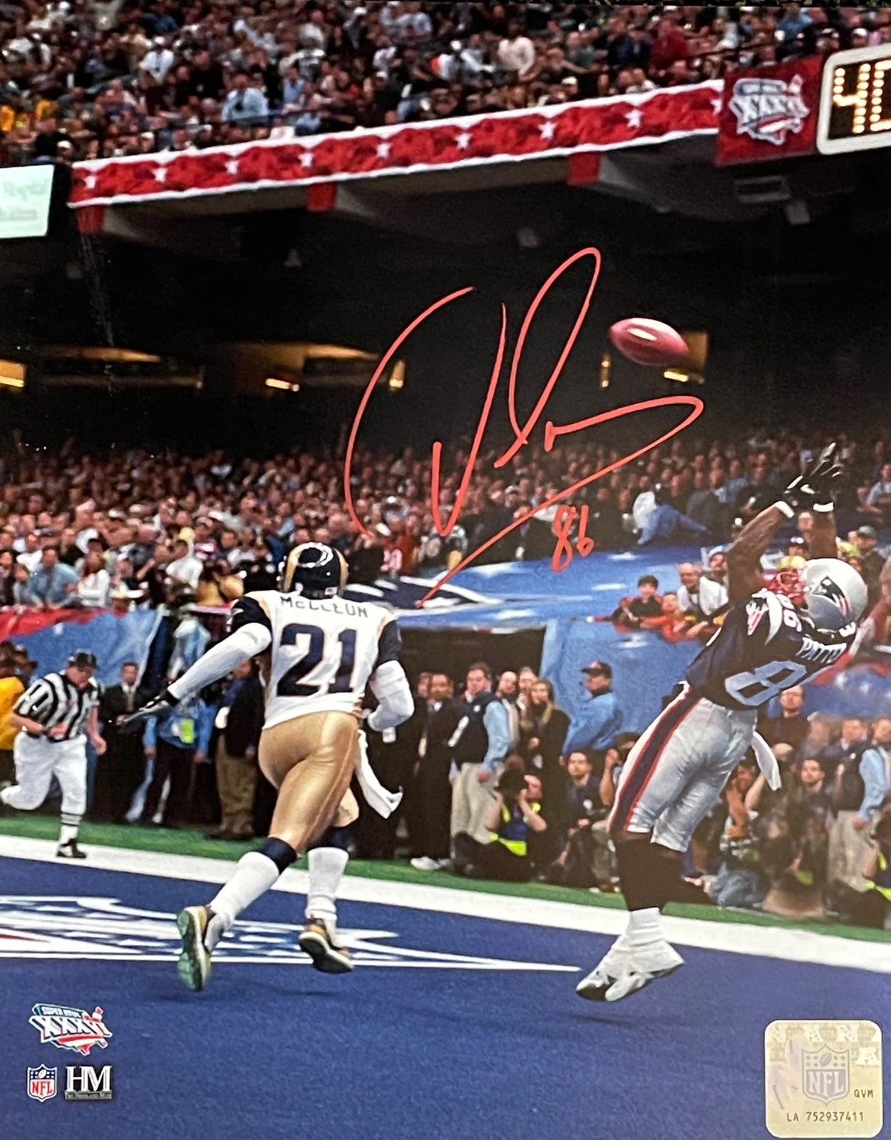 David Patten Autographed 8X10 Football Photo