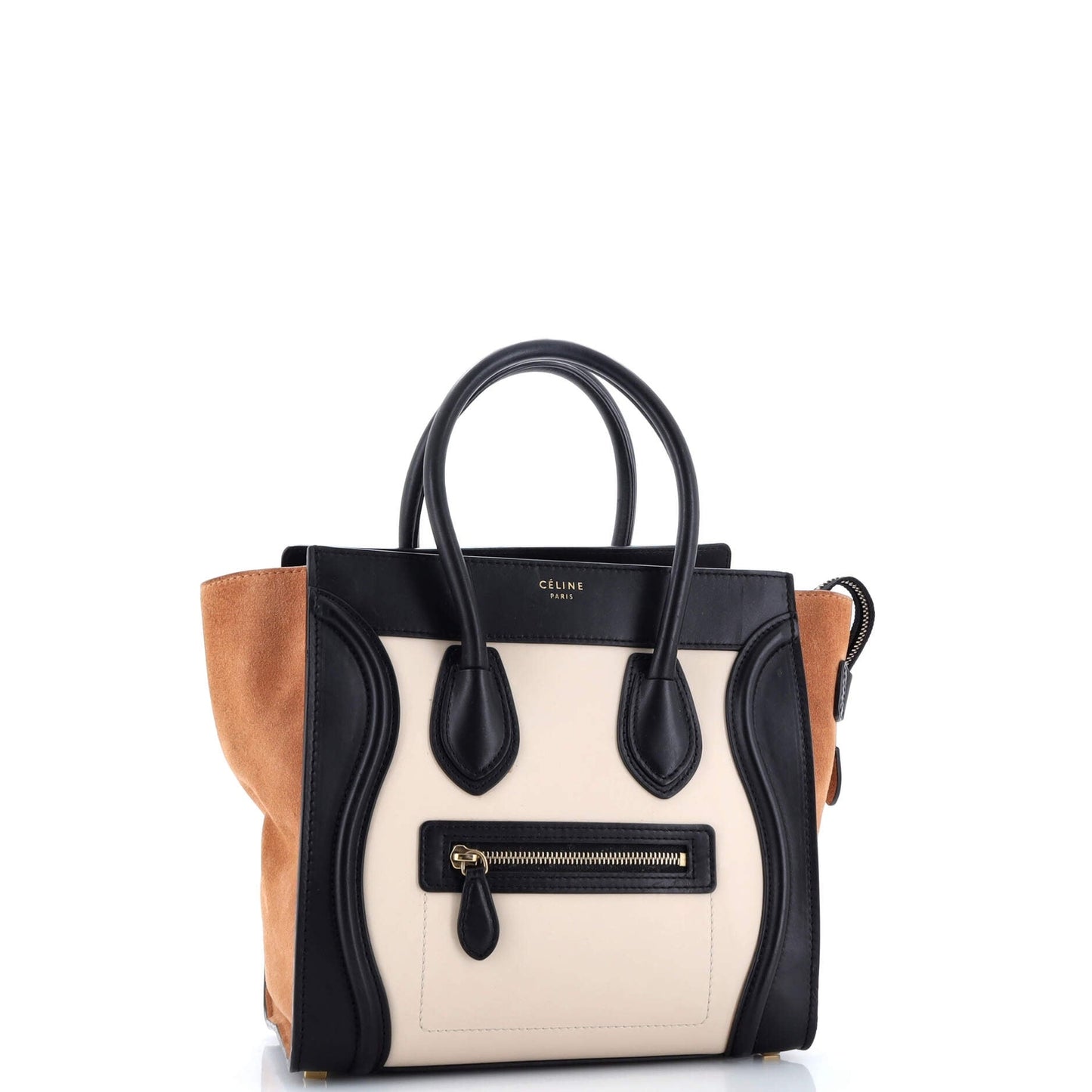 Celine Tricolor Luggage Bag Leather Micro