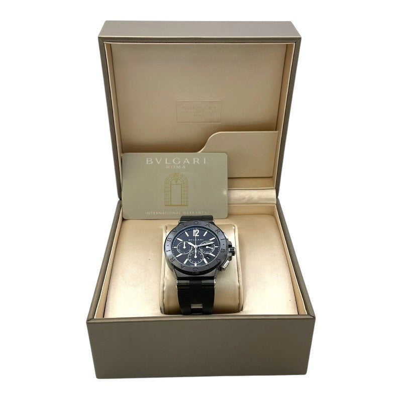 Bvlgari Diagono Ultranero Dg42Bbscvdch Ss/Ceramic