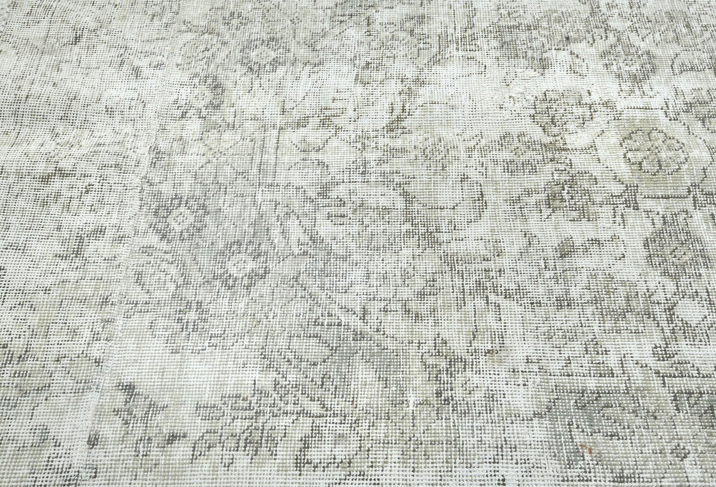 Hand-Knotted Antique Oriental Rug Floral Design