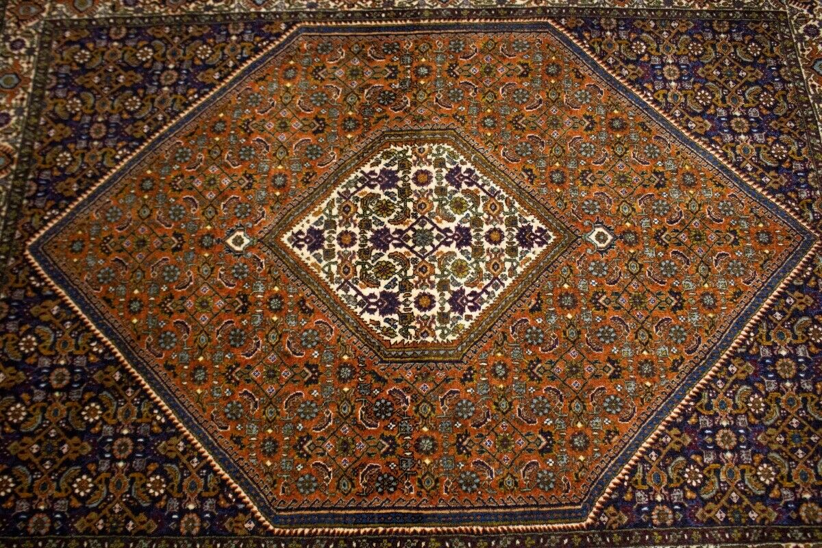 4X5 Ft Hand-Knotted Vintage Floral Rug Plush