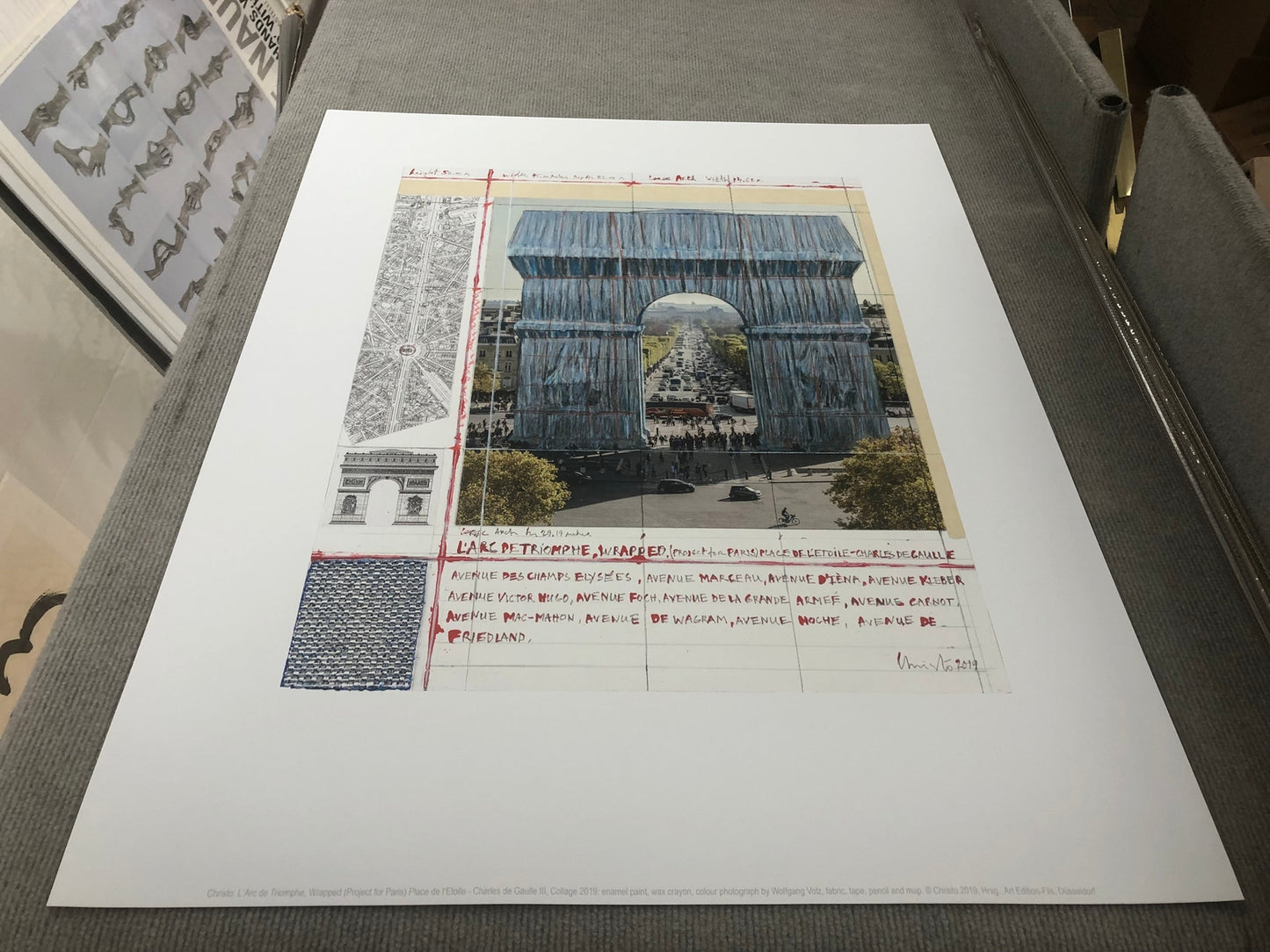 Javacheff Christo L'Arc De Triomphe, Wrapped Project For Paris Iii "