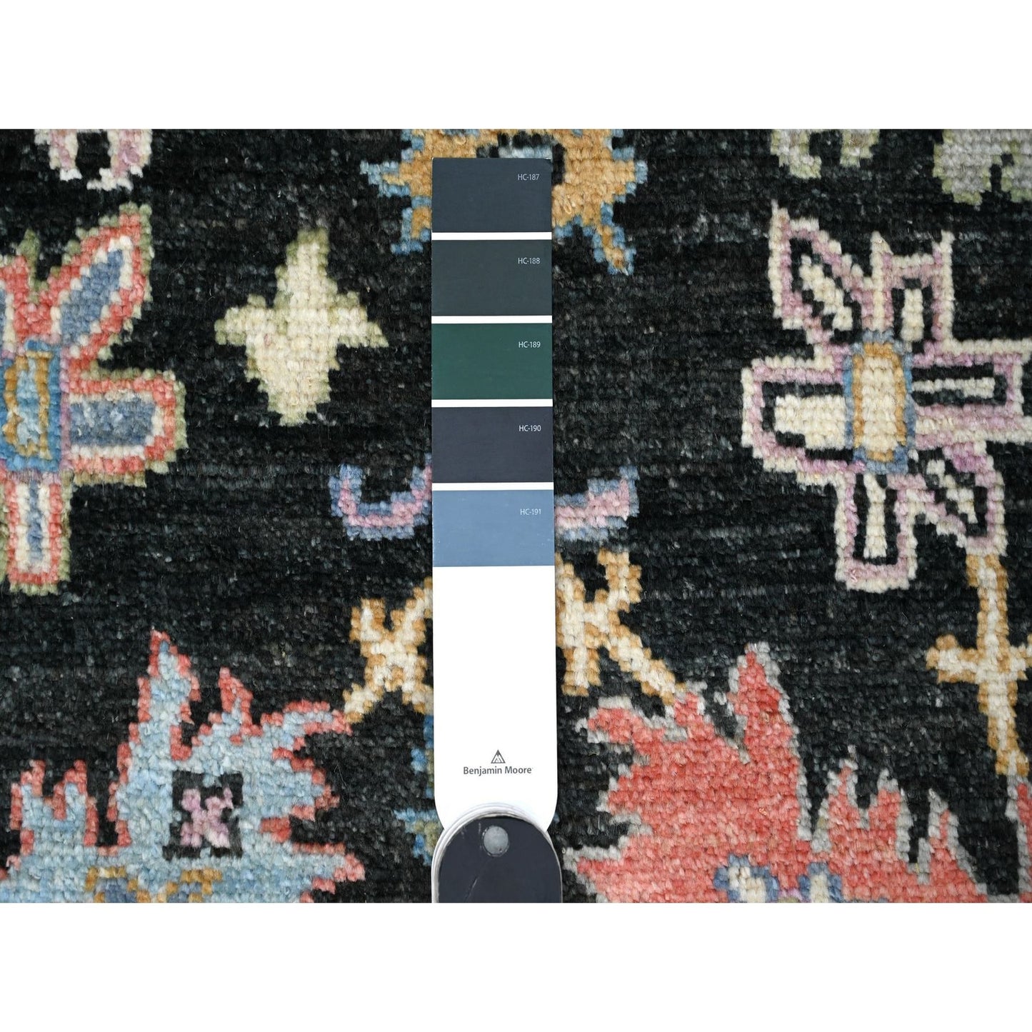 3'2"X11'5" Midnight Black Afghan Angora Oushak Runner Oriental Rug