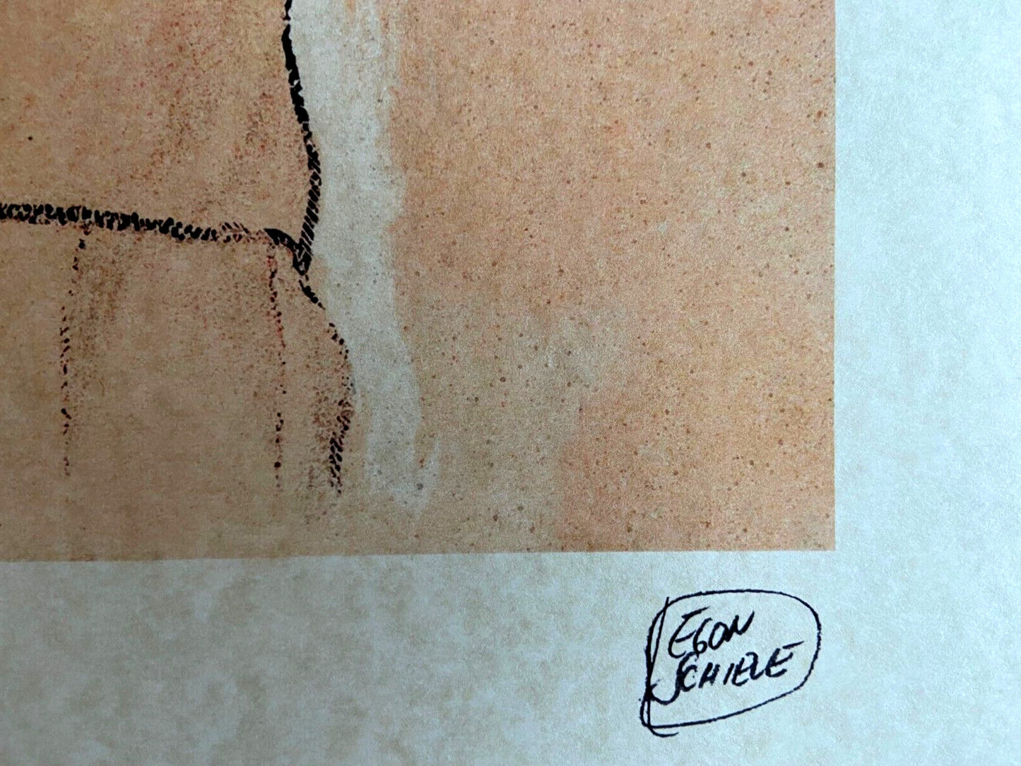 Egon Schiele Lithograph From An Painting Coa