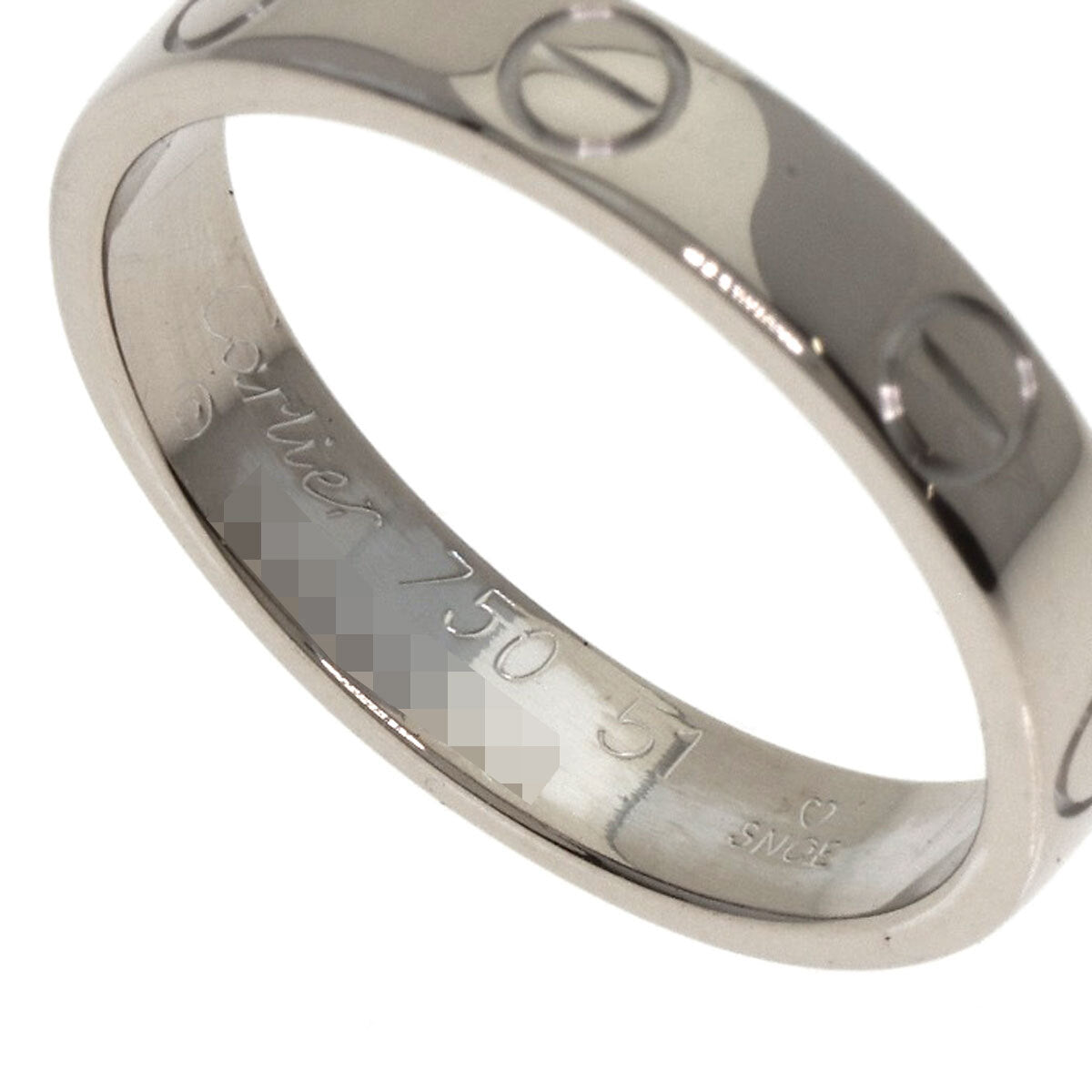 Cartier Ring Mini Love Ring #51 K18 White Gold