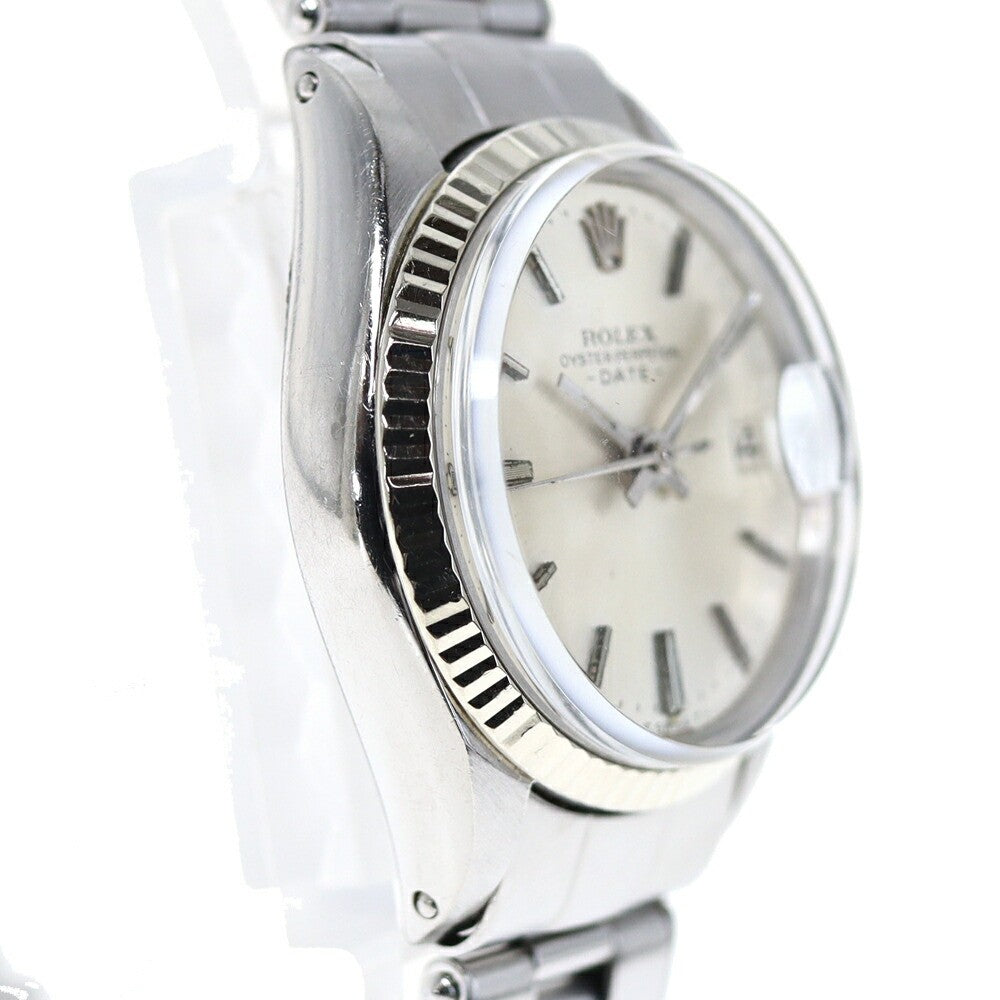 Rolex Oyster Date 6517 Silver Case Size 26.0Mm Ladies Used Watch #61423