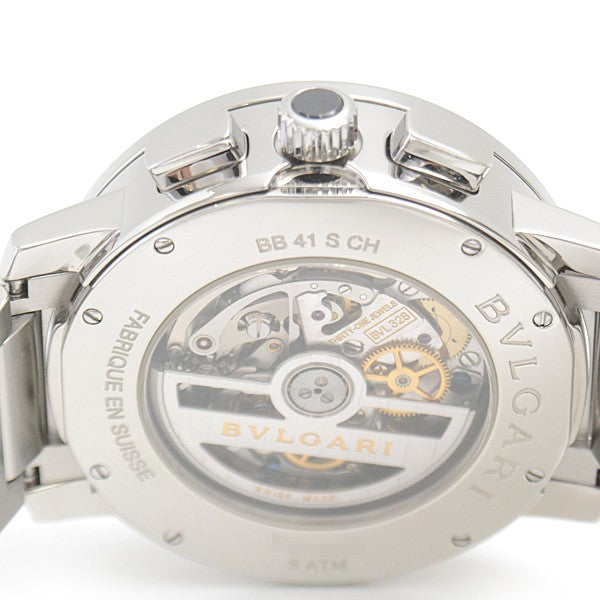 Bvlgari Bvlgari Bvlgari Chronograph El Primero Black Dial Ss Bb41Sch