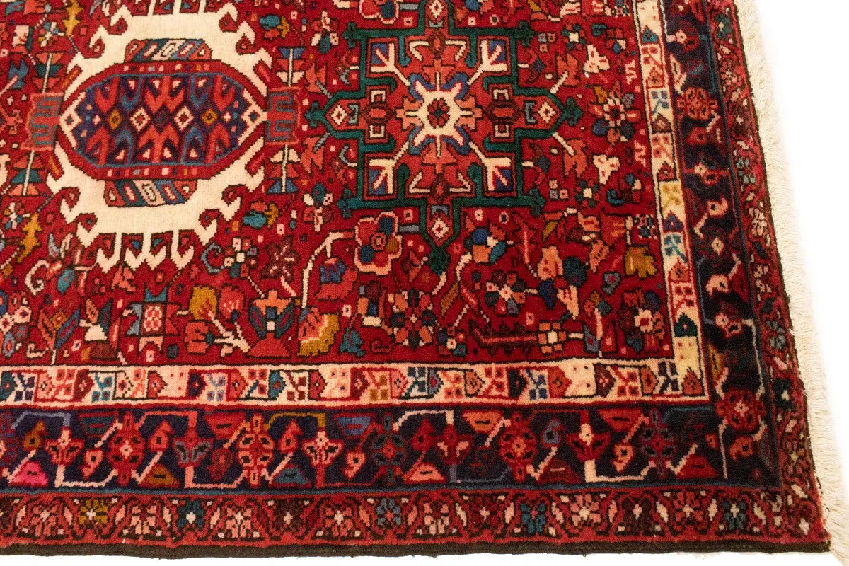 Vintage Oriental Runner Rug Geometric Tribal