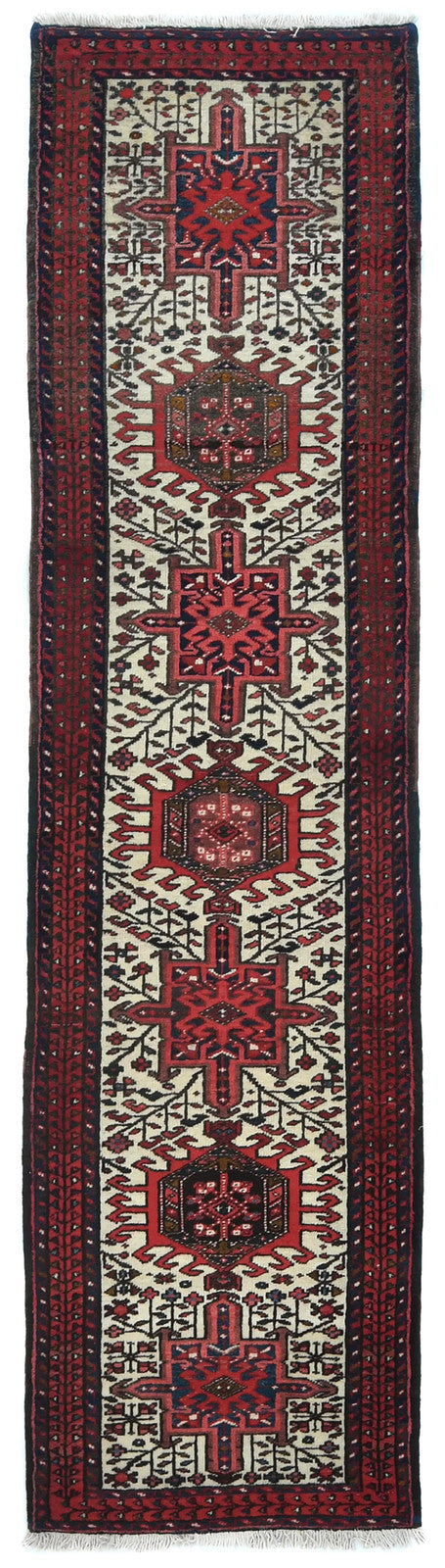 Handmade Vintage Oriental Runner Rug 2'3 X 9'2 Ft