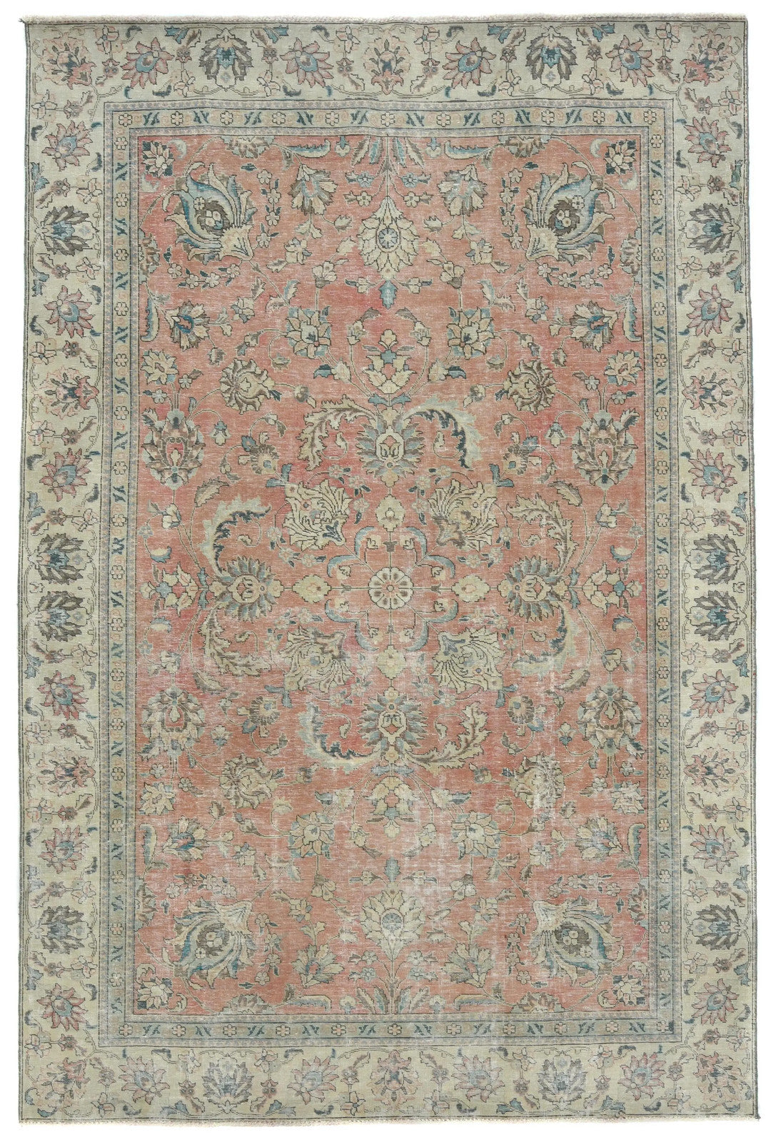 Handmade Semi-Antique Oriental Rug Muted