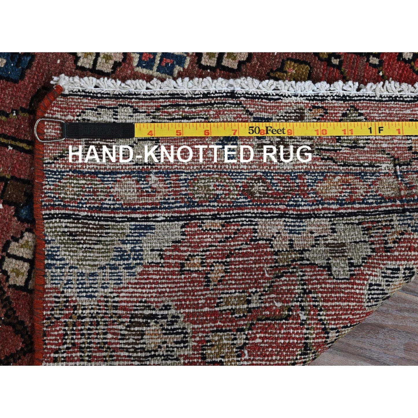 2'5"X5'10" Blush Red Vintage Zoroastrian Hand Knotted Wool Runner Rug