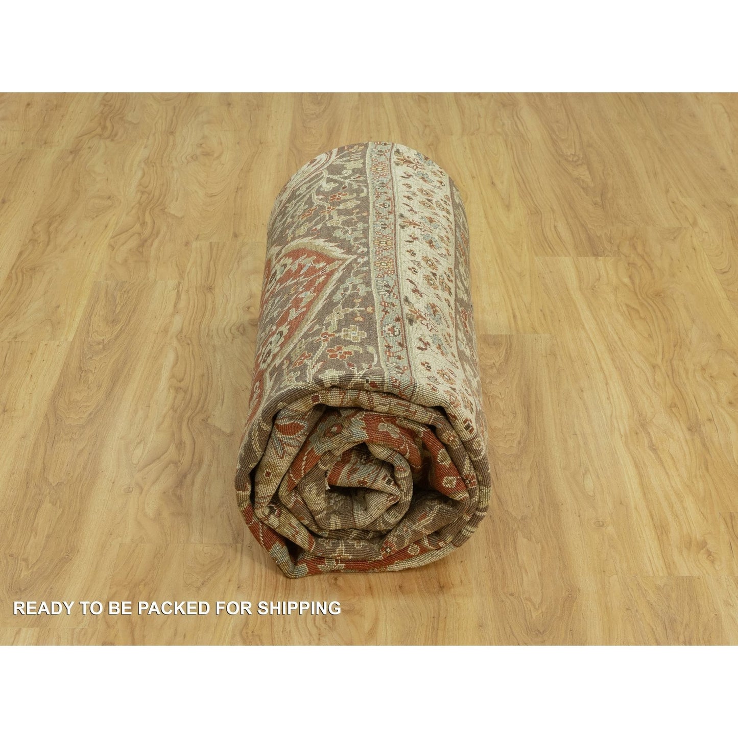 9'2"X12'1" Arroyo Red Tebraz Haji Jalili Soft Wool Pile Hand Knotted Rug