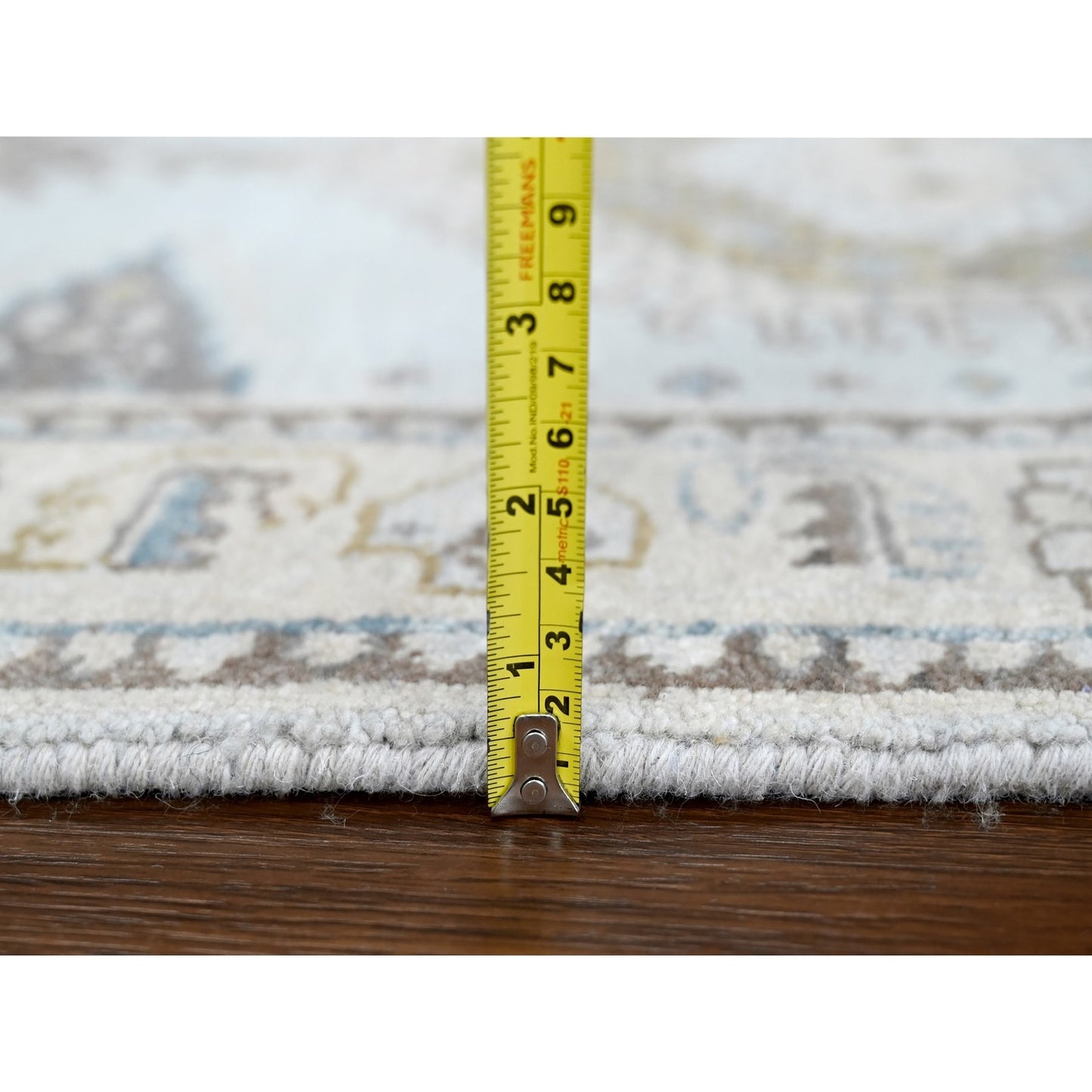 2'9"X21'9" Gray Zoroastrian Village Inspired Wool Hand Knotted Runner Rug