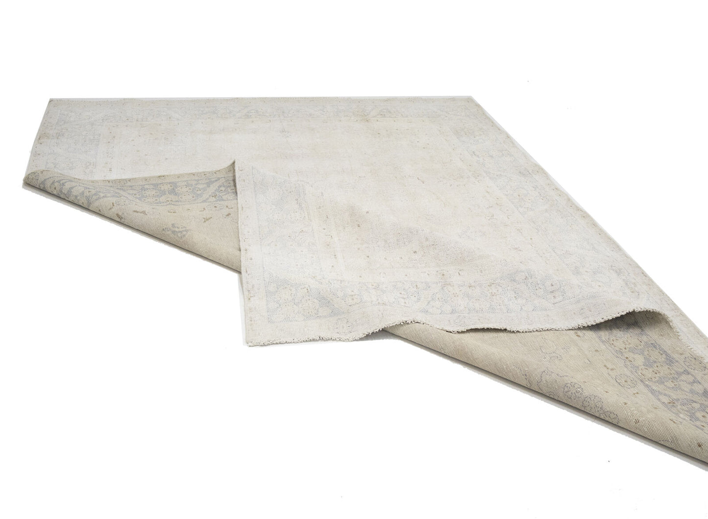 Antique Distressed Vintage Oriental Rug Muted
