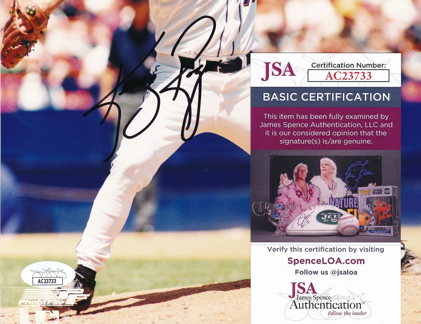 Kenny Rogers Autographed 8X10 Photo New York Mets