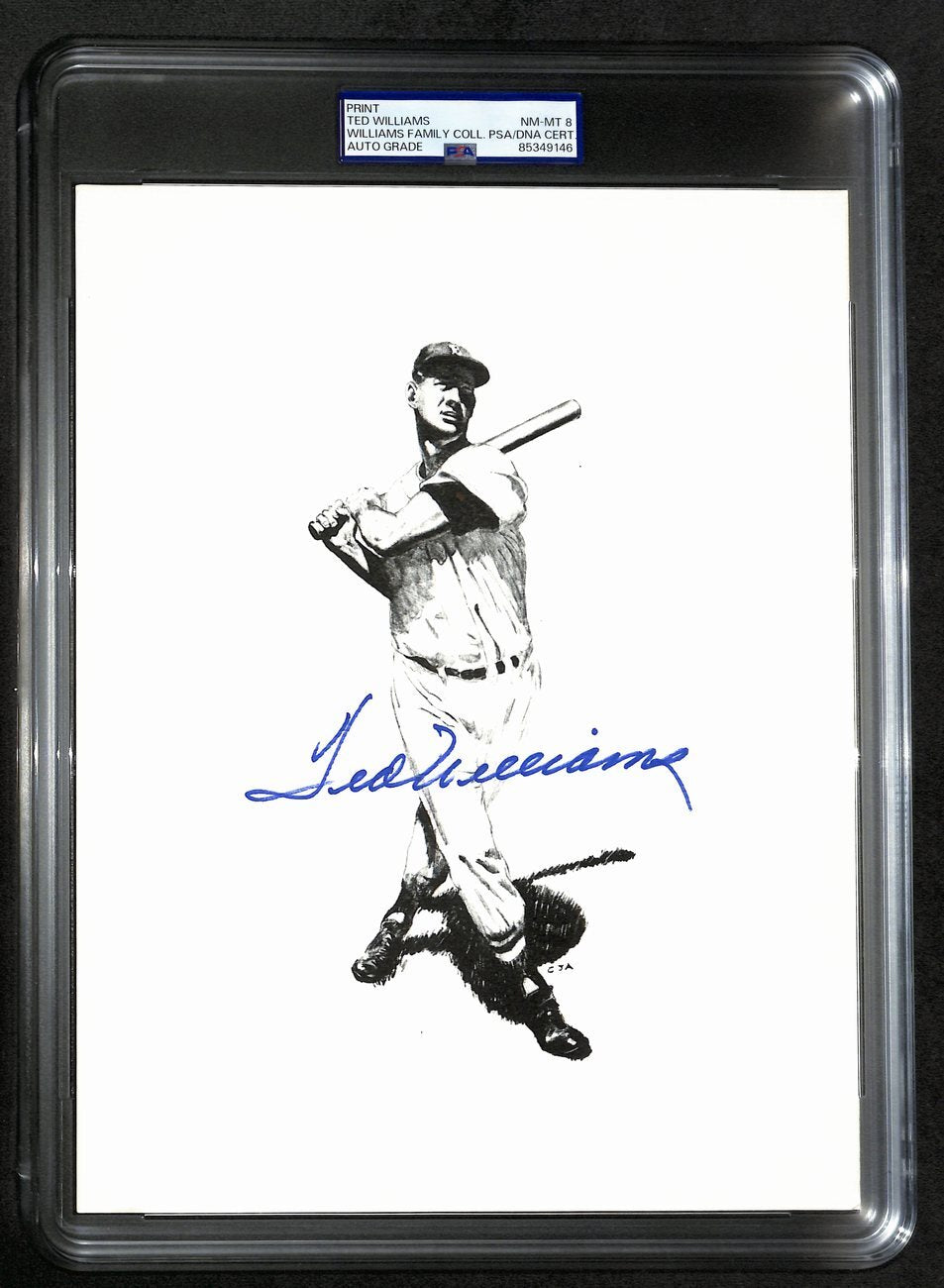 Ted Williams Signed/Auto 8X10 Photo/Print Red Sox