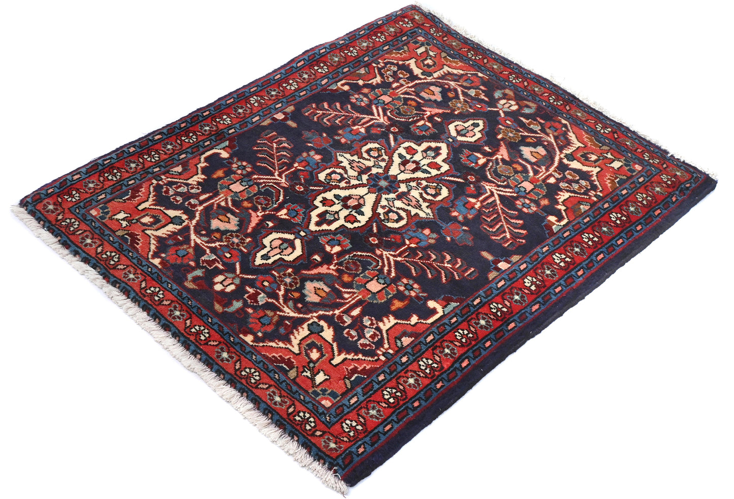2X3 Ft Purple-Navy Traditional Oriental Rug