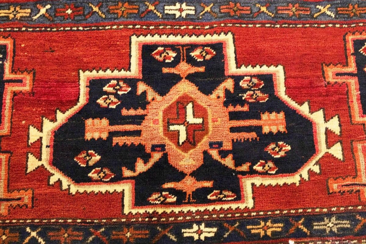 Handmade Vintage Tribal Geometric Oriental Rug