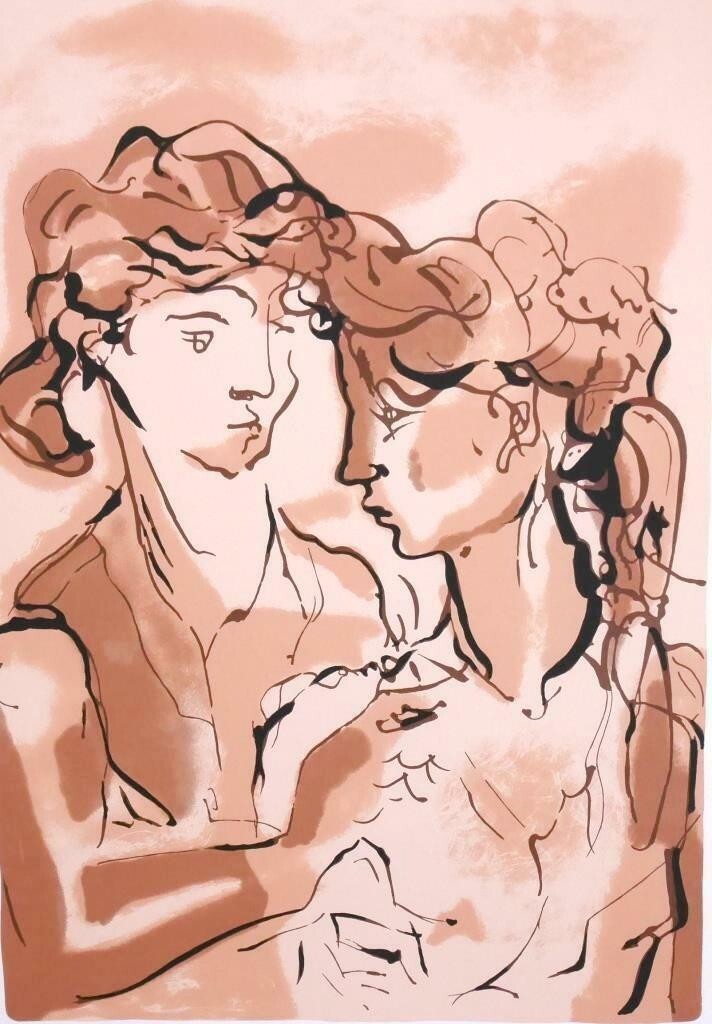Jordi Serra (Spain Potter) Original Lithograph Art Print Signed Numbered Framed