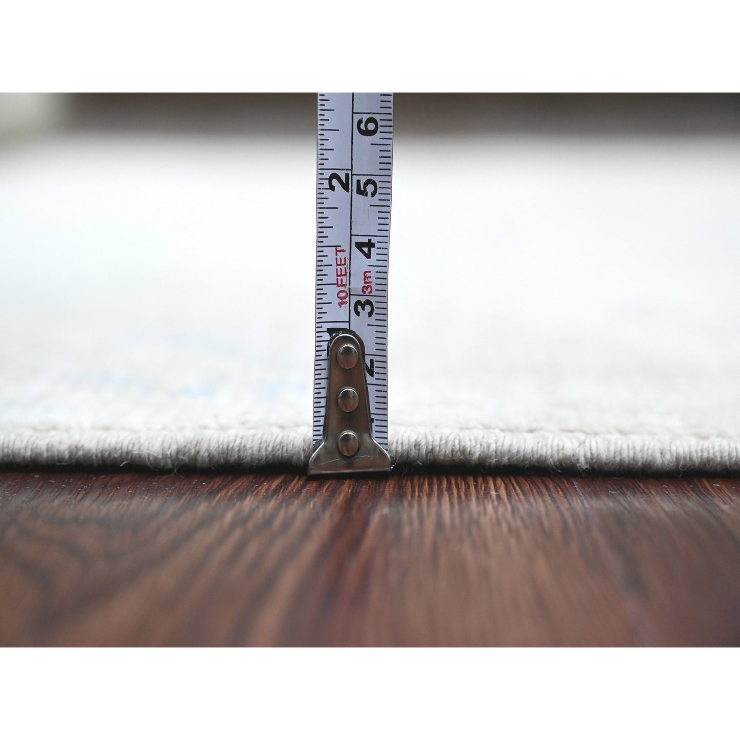 4'1"X8' Gray Anatolian Village Inspired Pure Wool Hand Knotted Runner Rug