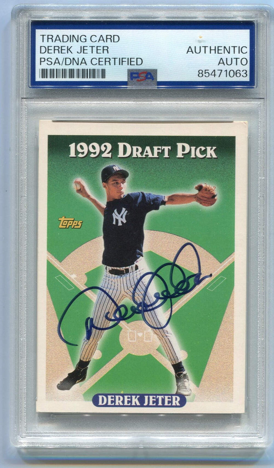 Derek Jeter 1993 Topps #98 Psa Auto Auth Card