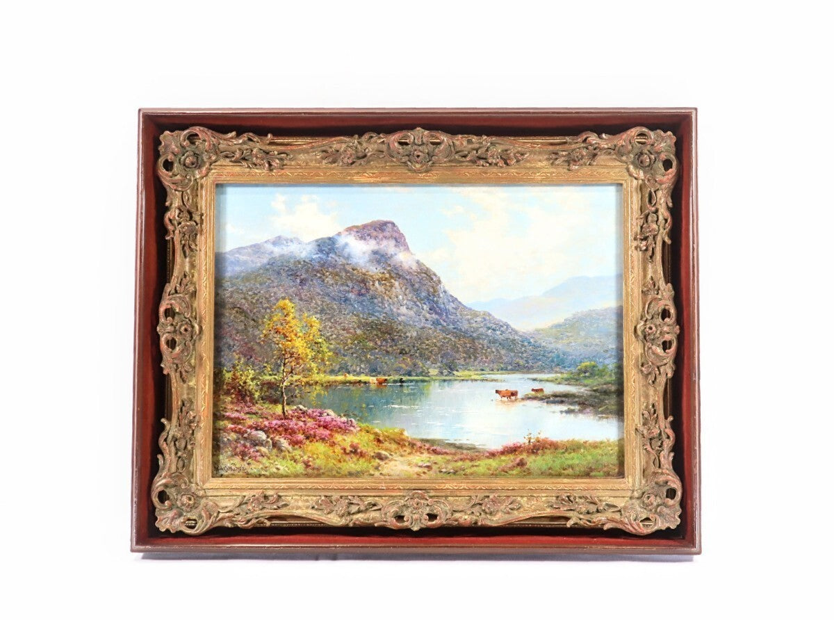 Alfred Fontville De Breanski Jr. Original Oil Painting "Eagles Nest" Signed
