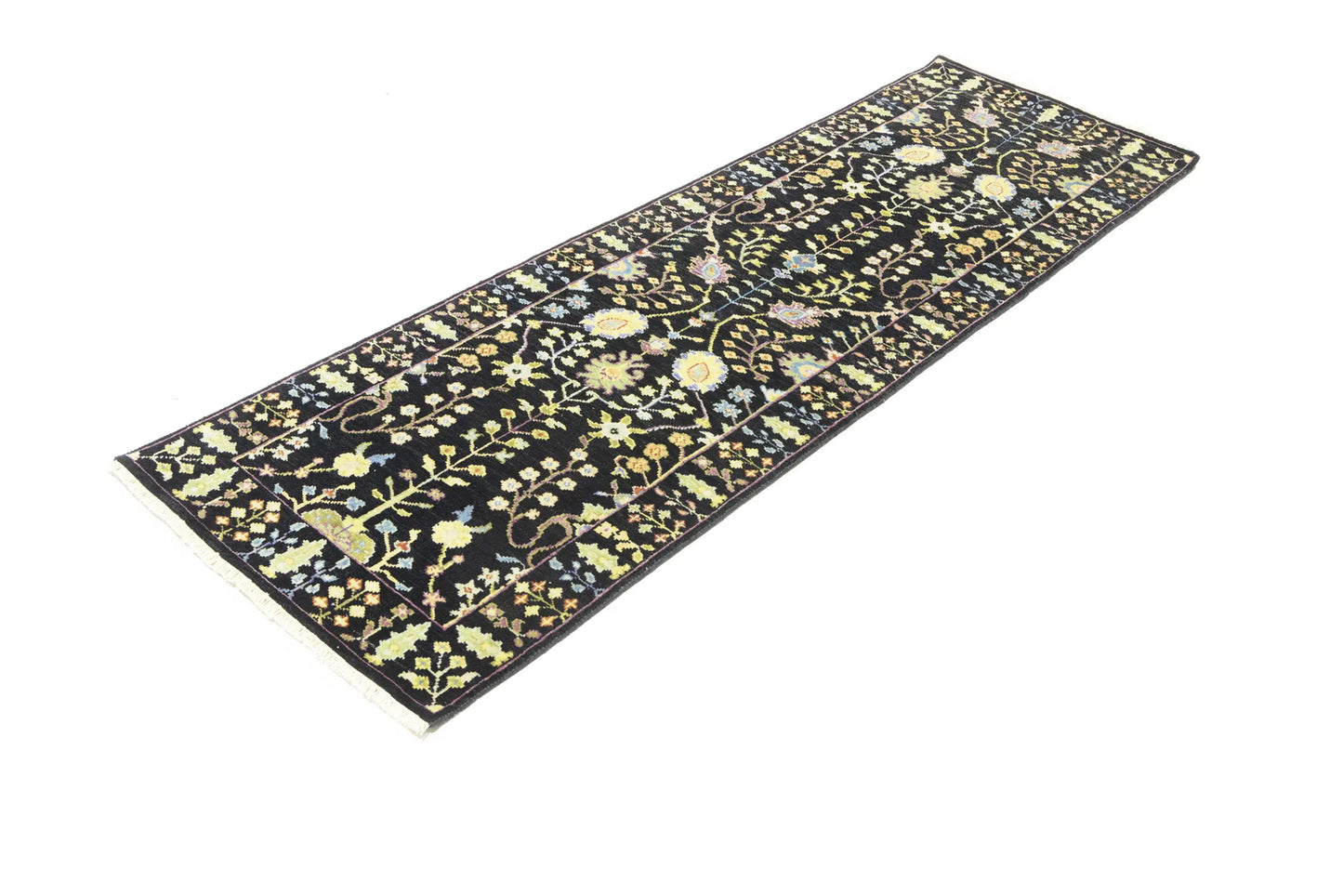 2'5X8 ft Black Tree of Life Chobi Oriental Runner