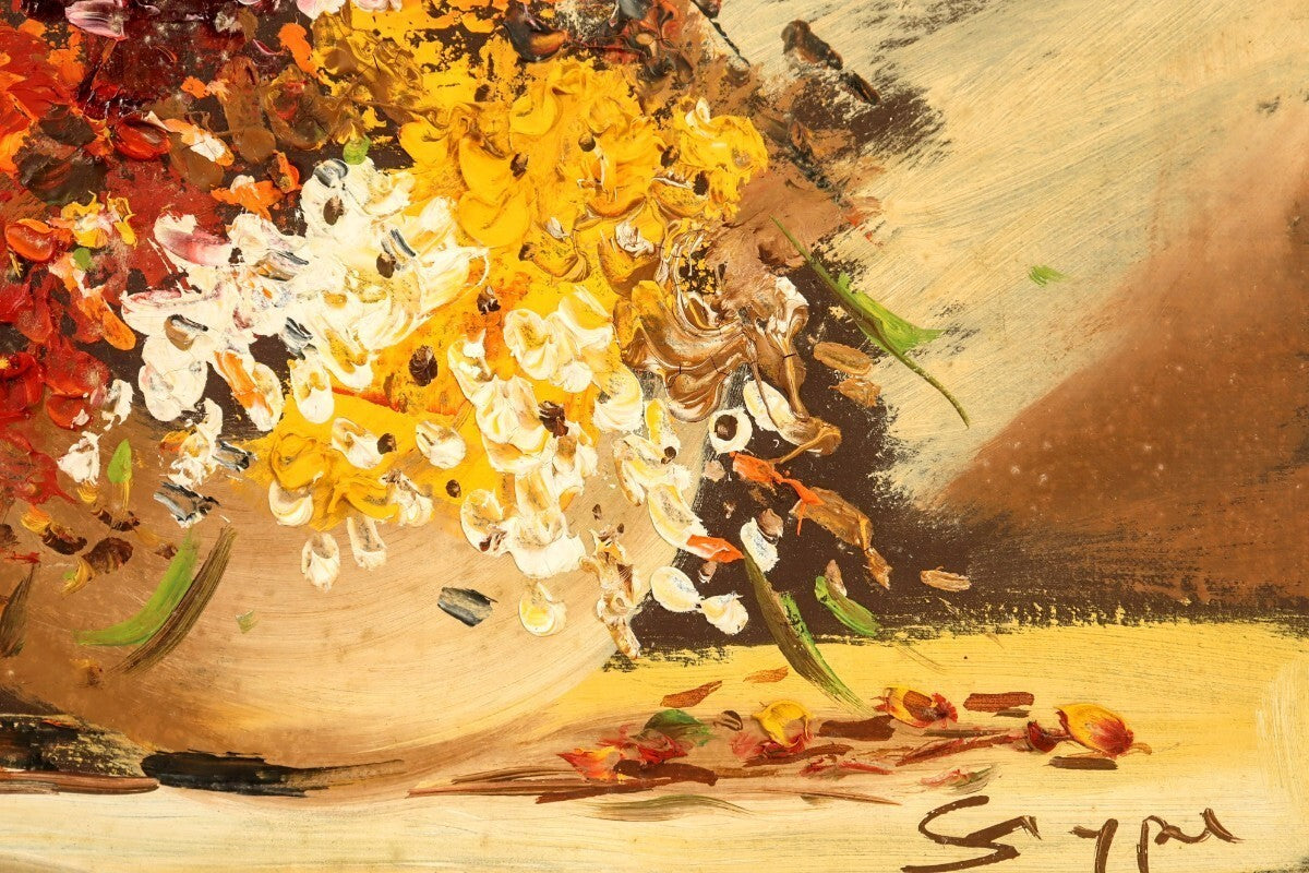 Lech Szypa Original Oil Painting "Kwiaty Polskie" Polish Art Flowers Signed
