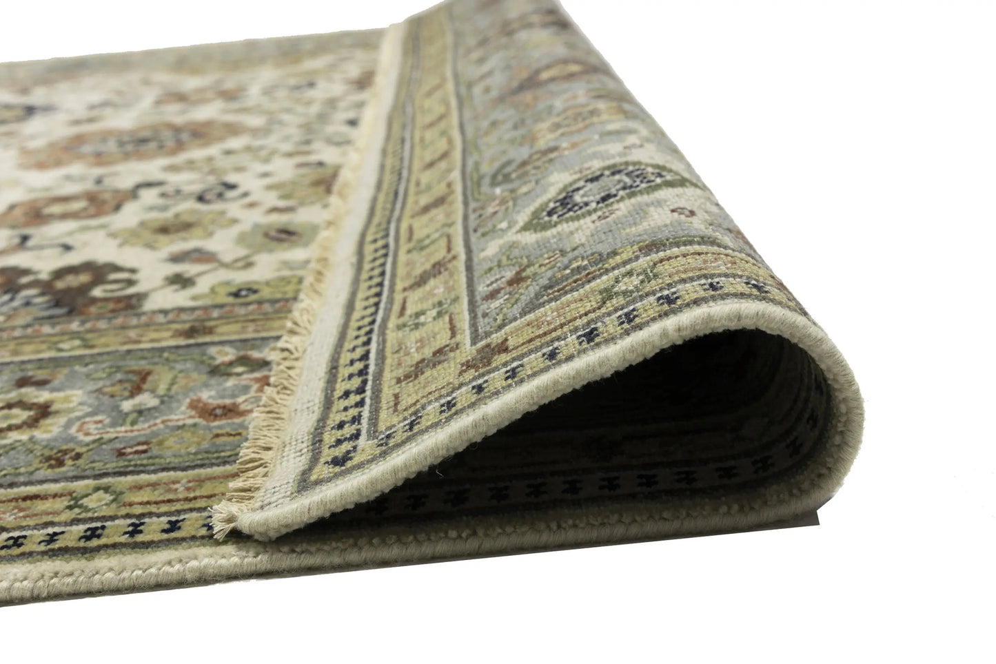 Wool Oriental Rug Geometric Style Carpet Farmho