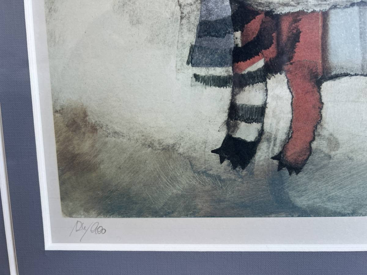 Rosina Wachtmeister Cat Lithograph Signed 120/900 Limited Edition Framed Art
