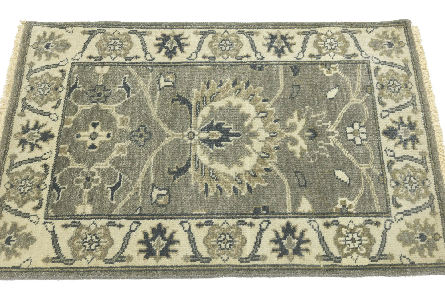 2X3 Ft Handmade Oushak Chobi Peshawar Oriental