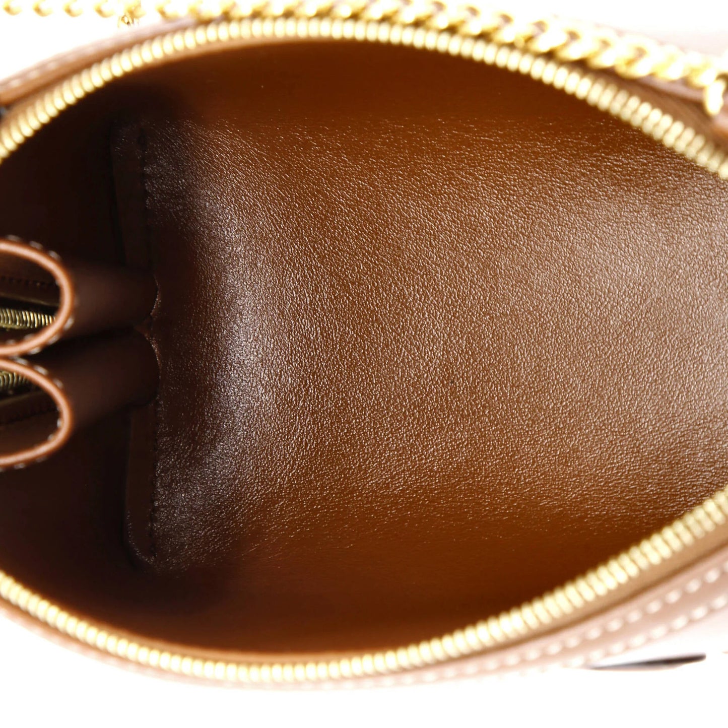 Celine Cuir Triomphe Zip Around Chain Clutch Leather