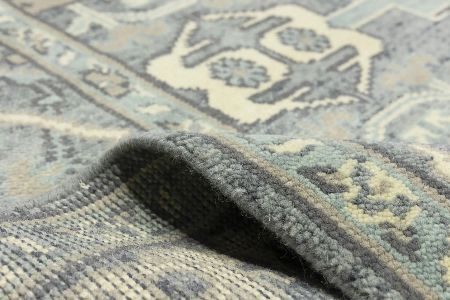 Large Oushak Wool Oriental Rug Muted Floral