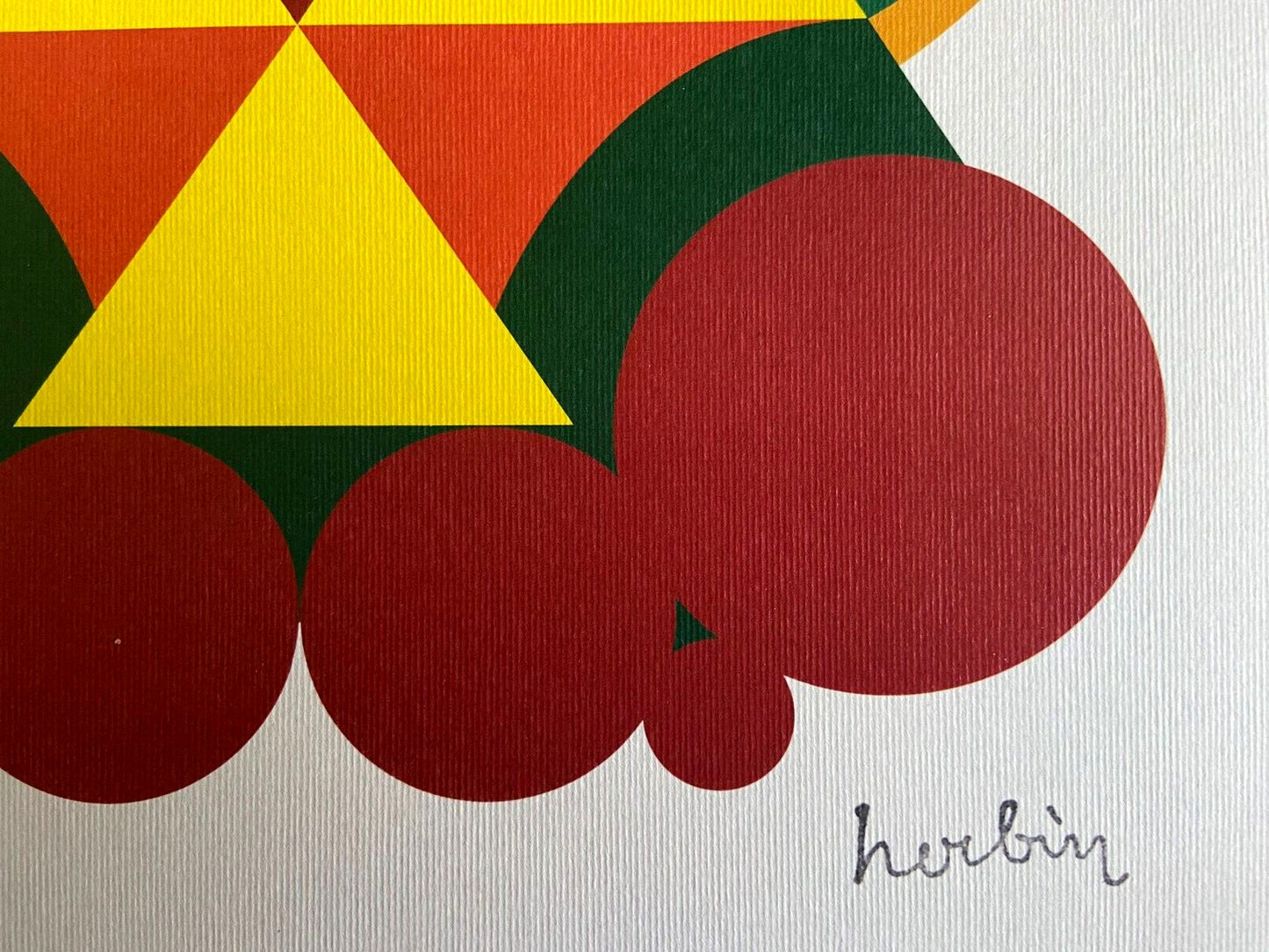Auguste Herbin Lithograph Signed Numbered By Hand Certificate