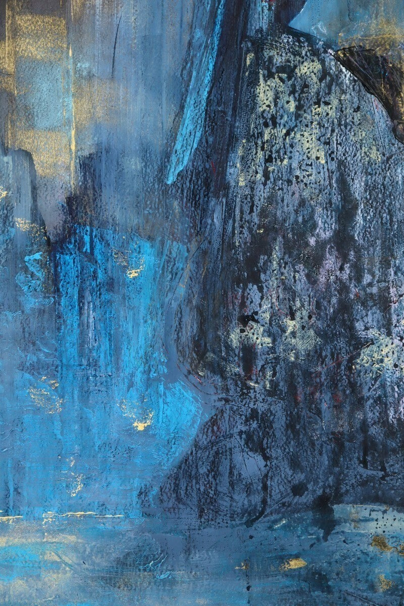 Lucila Viso Oil Painting "Blue Fantasy" Signed 1997 F25 Argentina France