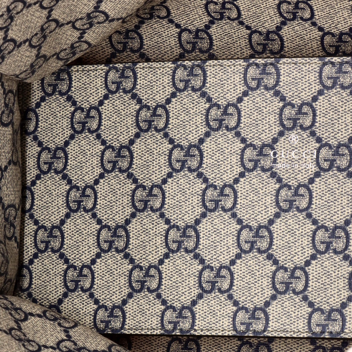 Gucci Logo Shopper Tote Printed Canvas Small