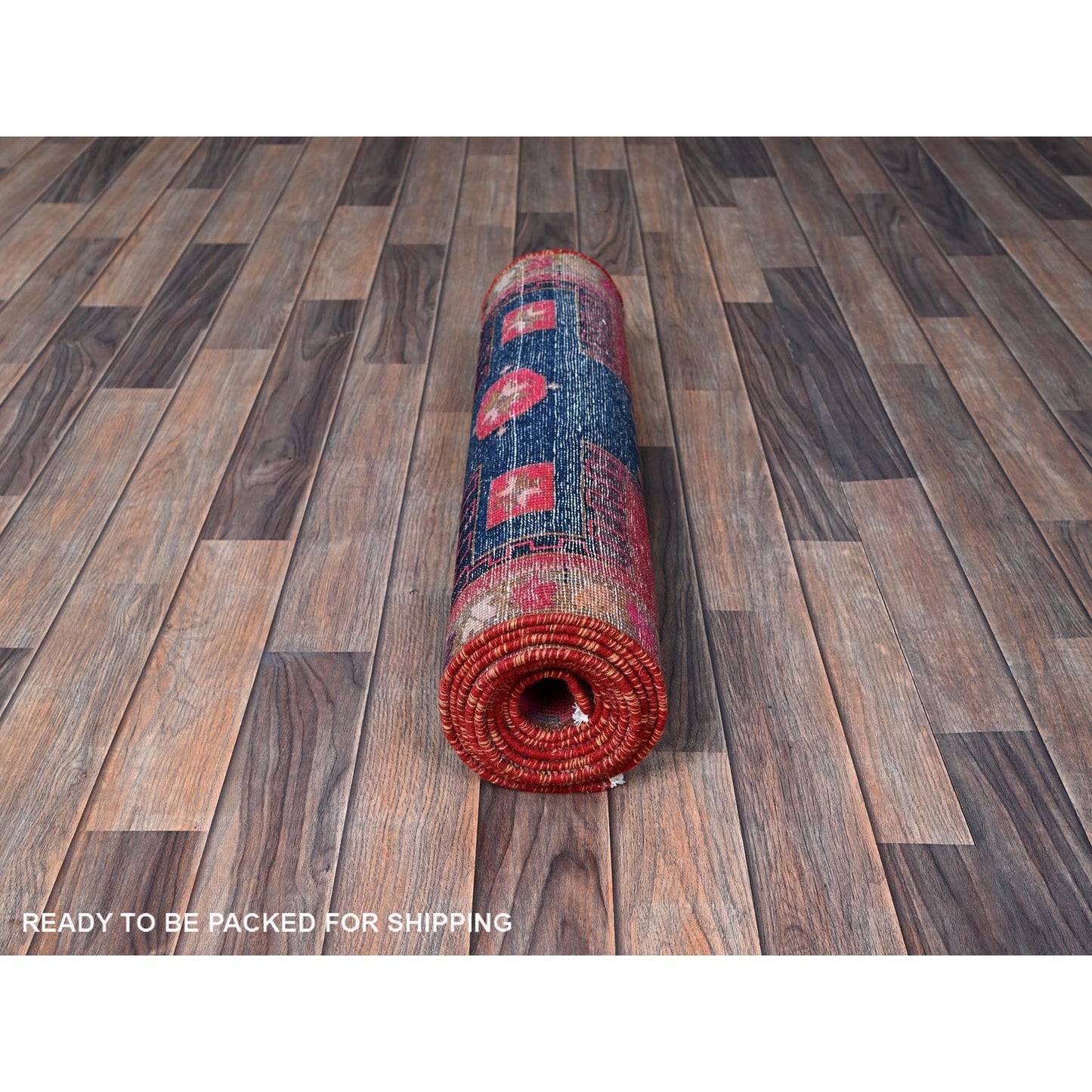 2'5"X9'10" Overdyed Pink Northwest Zoroastrian Wool Hand Knotted Runner Rug