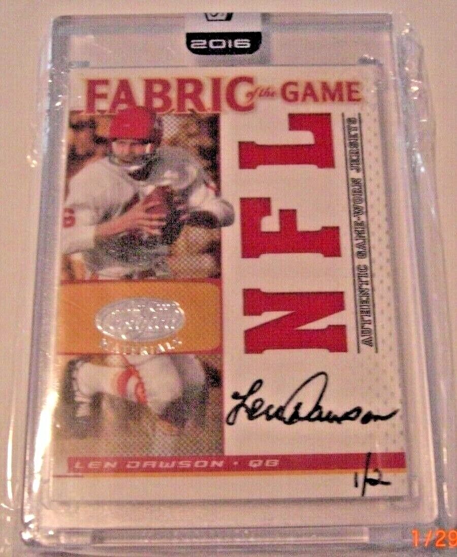 Len Dawson 2016 Panini Honors Game Triple Jersey