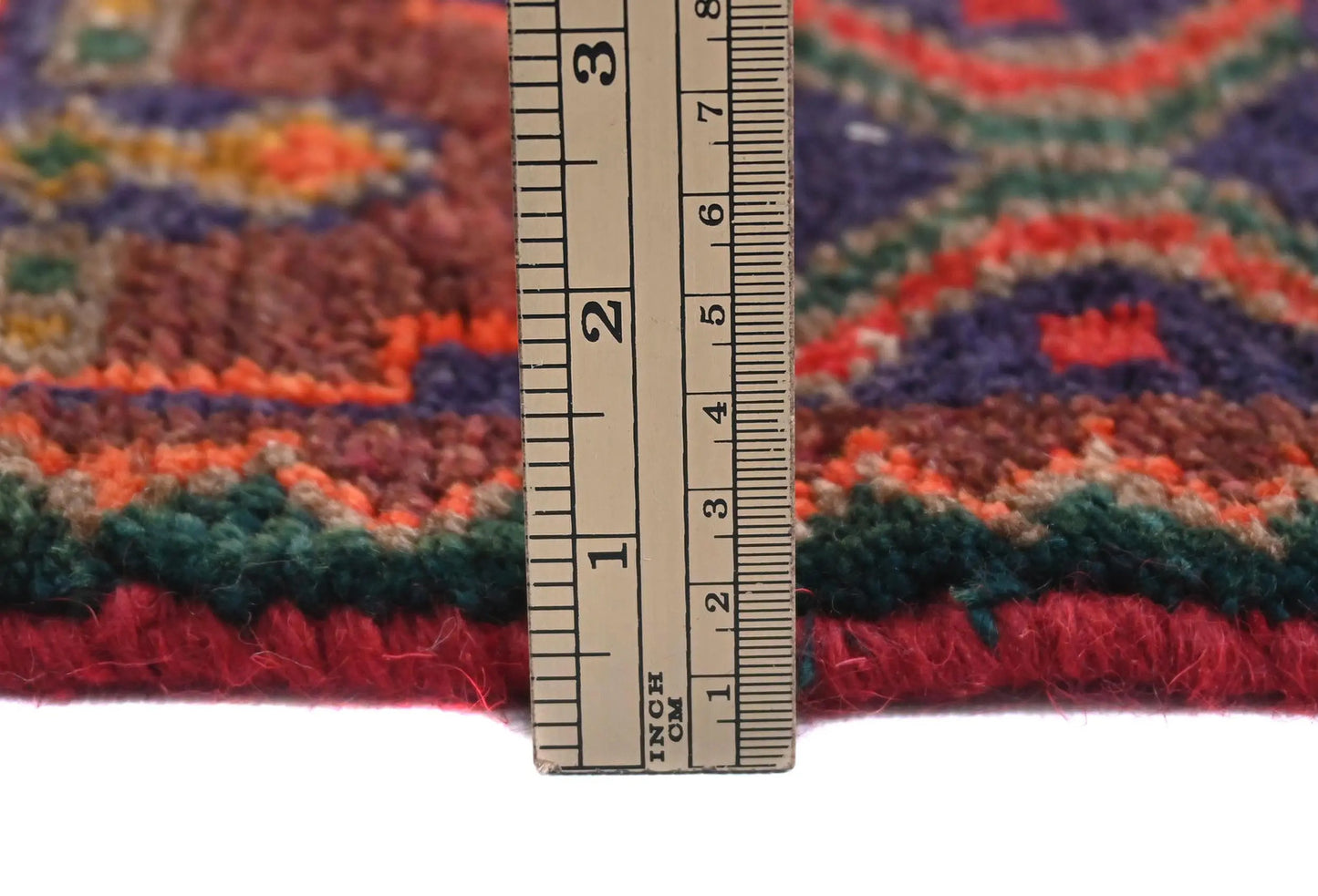 Handmade Vintage Tribal Red Floral Wool 4'8X6'4