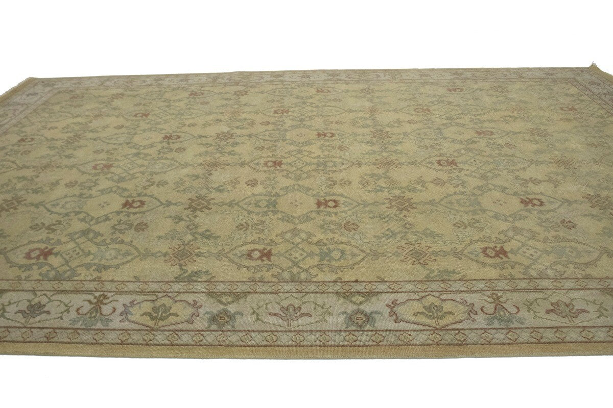 Hand-Knotted Oriental Rug Muted Antique-Washed