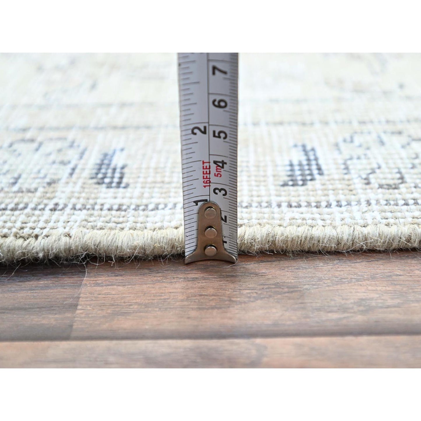 2'2"X9' Link White Fragment Vintage Zoroastrian Tebraz Runner Oriental Rug