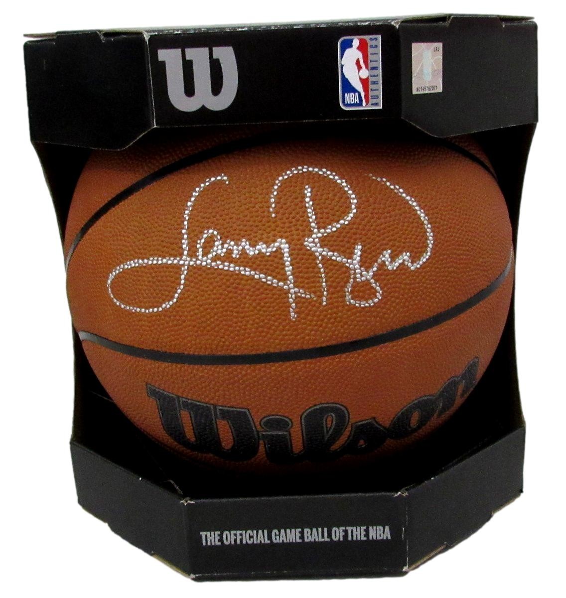 Larry Bird Hof Signed Wilson Nba Leather Game