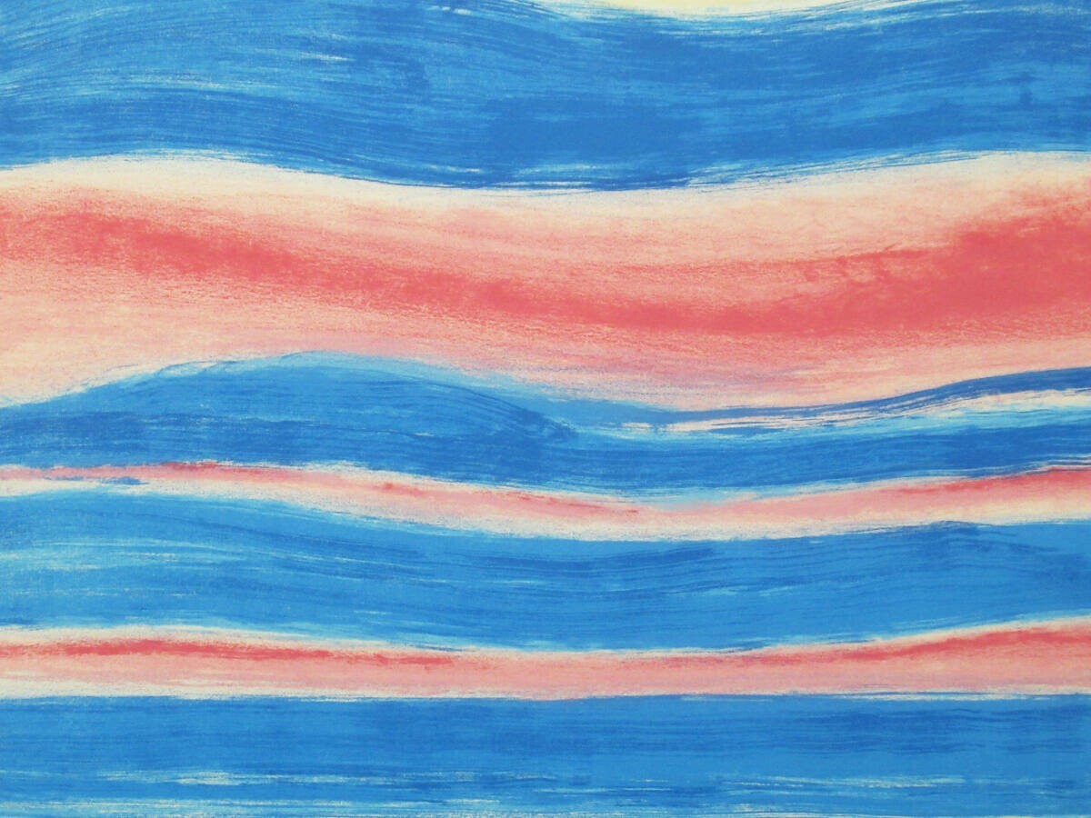 Andre Brasilier Original Lithograph "Seaside"