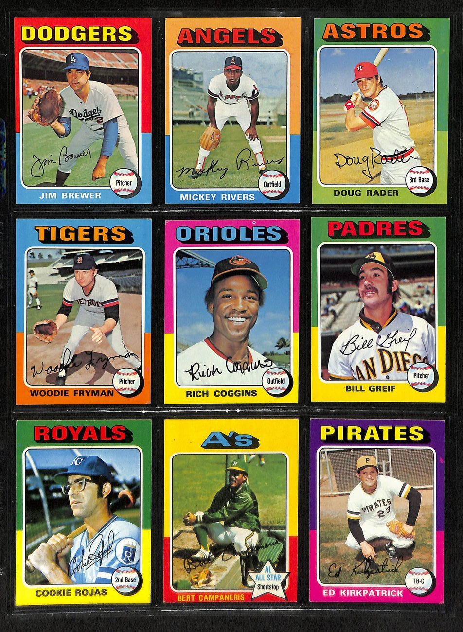 1975 Topps Baseball Complete Set (660) Aaron,