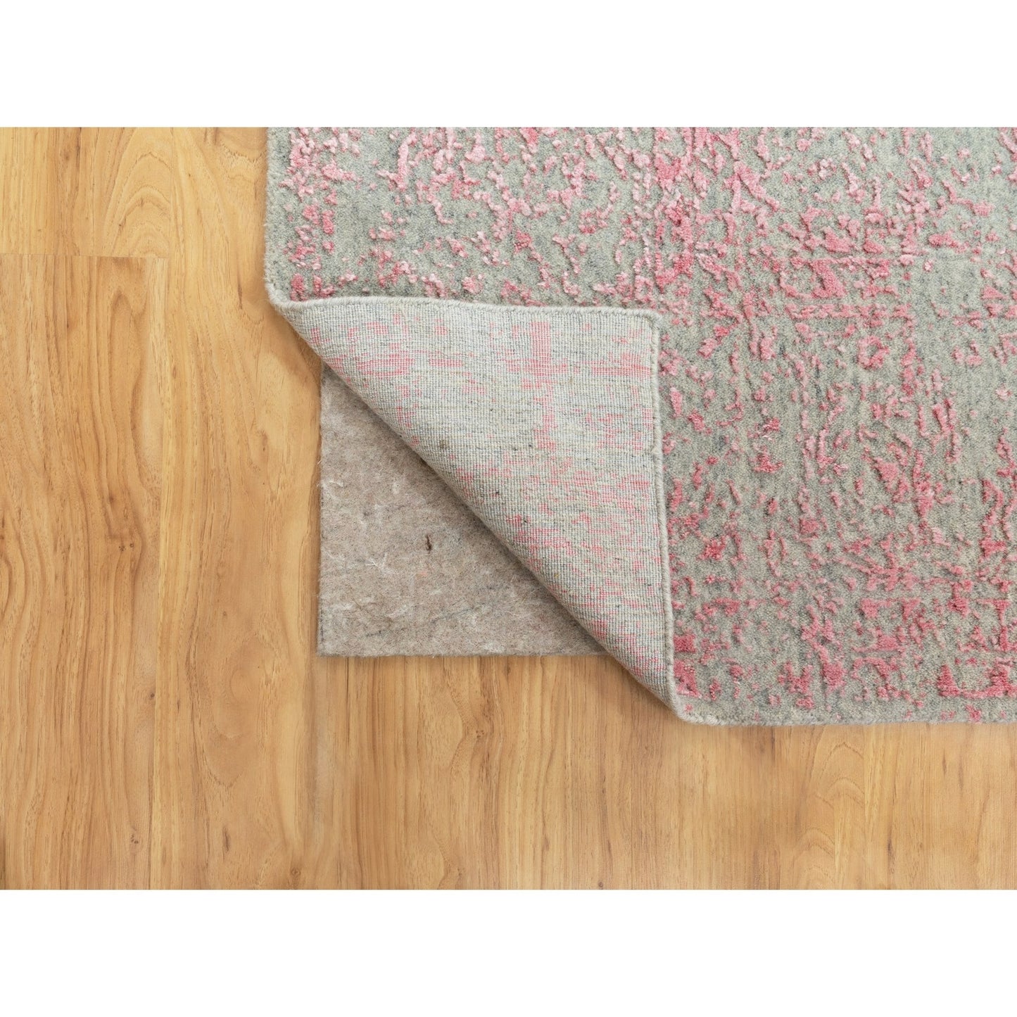 10'X14'1" Wool And Art Silk Transitional Design Hand Loomed Jacquard Rug